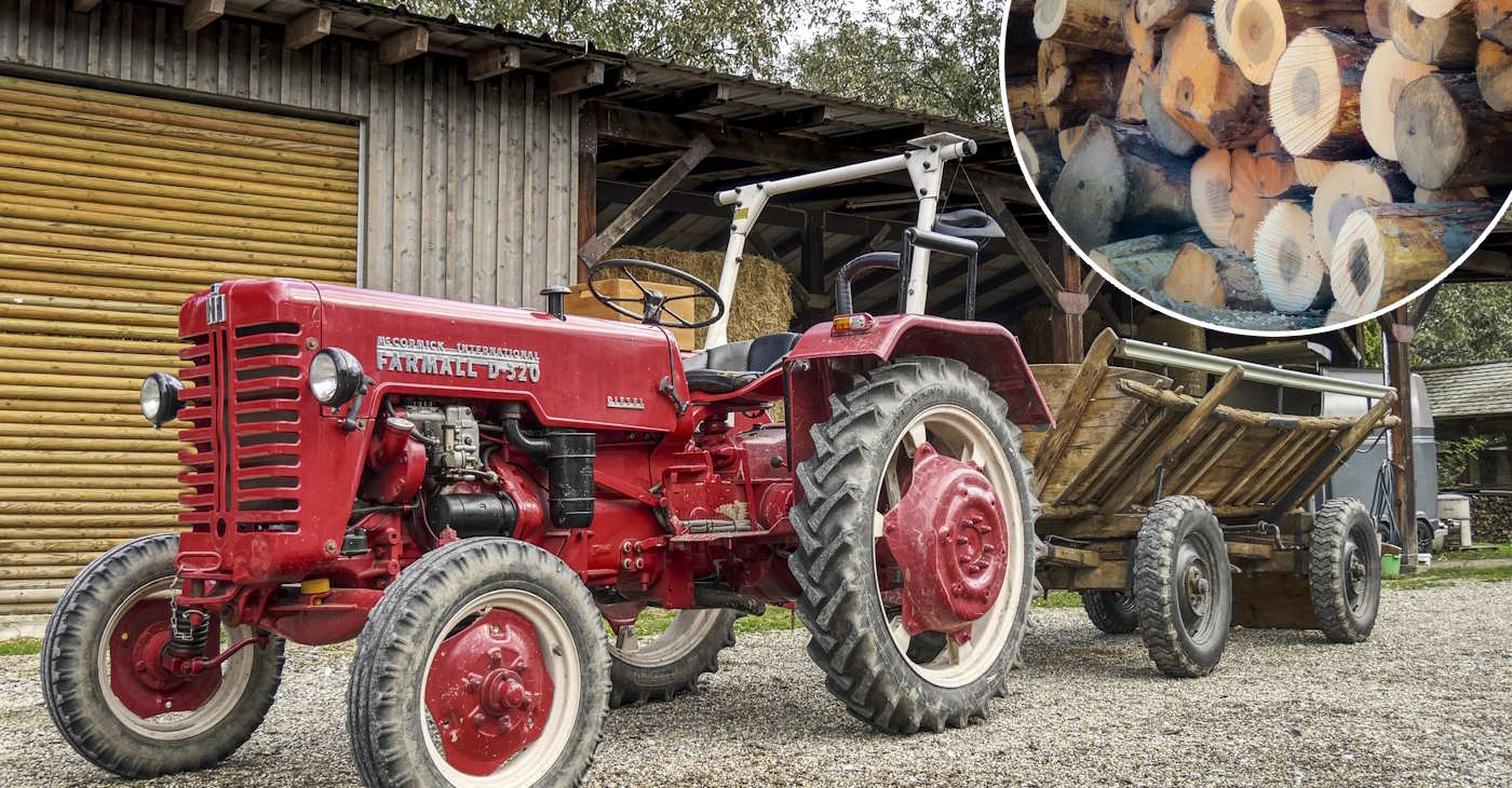 skogsvagn till liten traktor